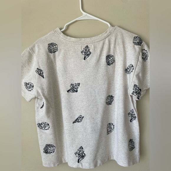 Maeve Embroidered Shell Short-Sleeve Sweatshirt XS - Picture 6 of 9